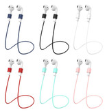 Stuff Certified® 6 in 1 Kit voor AirPods 1 / 2 Zwart - Hoesje / Anti-Lost Strap / Karabijnhaak / Opbergdoosje / Draagband / 2x Stofkap