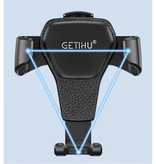 Getihu Universal Phone Holder Car with Air Grille Clip - Gravity Dashboard Smartphone Holder Black