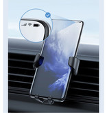 Getihu Support Téléphone Universel Voiture avec Clip Grille Air - Support Smartphone Gravity Dashboard Noir