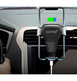 Getihu Support Téléphone Universel Voiture avec Clip Grille d'Air - Support Smartphone Gravity Dashboard Blanc