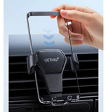 Getihu Soporte universal para teléfono para automóvil con clip de rejilla de aire - Soporte para teléfono inteligente en el tablero de instrumentos Gravity Blanco