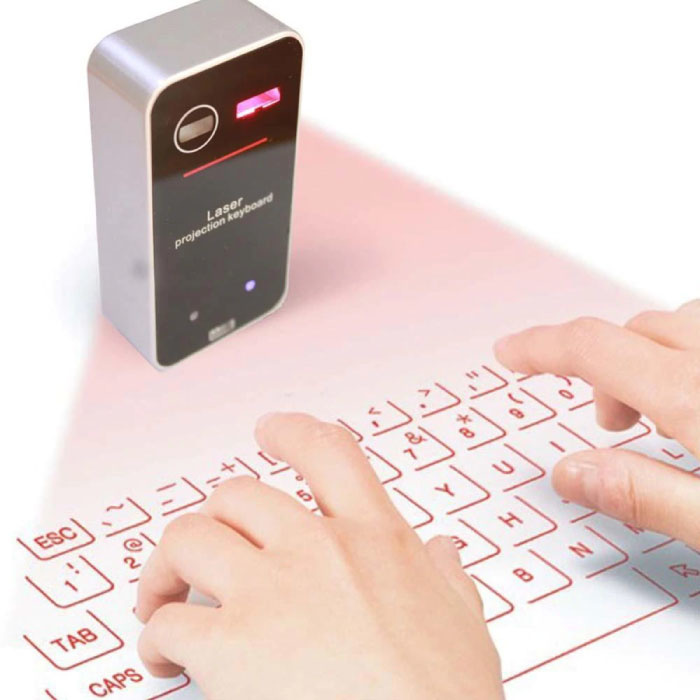 Tastiera laser tascabile - Mini tastiera virtuale portatile Proiezione a LED Wireless per Windows, IOS, Mac OS X e Android