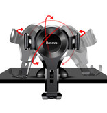 Baseus Soporte universal para teléfono para automóvil con soporte para tablero - Soporte para teléfono inteligente plateado