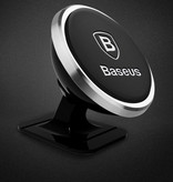 Baseus 360 ° Magnetischer Telefonhalter Auto mit Armaturenbrettständer und magnetischem Aufkleber - Universal Smartphone Mount Holder Silver