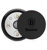 Baseus 360 ° Magnetischer Telefonhalter Auto mit Armaturenbrettständer und magnetischem Aufkleber - Universal Smartphone Mount Holder Silver