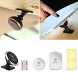 Baseus 360 ° Magnetischer Telefonhalter Auto mit Armaturenbrettständer und magnetischem Aufkleber - Universal Smartphone Mount Holder Gold