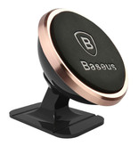 Baseus 360 ° Magnetischer Telefonhalter Auto mit Armaturenbrettständer und magnetischem Aufkleber - Universal Smartphone Mount Holder Gold
