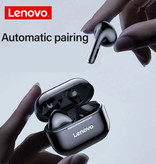 Lenovo Écouteurs sans fil LP40 - Écouteurs TWS à contrôle tactile Bluetooth 5.0 Écouteurs sans fil Écouteurs noirs