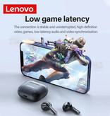 Lenovo Écouteurs sans fil LP40 - Écouteurs TWS à contrôle tactile Bluetooth 5.0 Écouteurs sans fil Écouteurs noirs