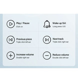 Lenovo LP40 Draadloze Oordopjes - Touch Control TWS Oortjes Bluetooth 5.0  Wireless Buds Earphones Oortelefoon Wit