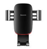 Baseus Soporte universal para teléfono para automóvil con clip de rejilla de aire - Soporte para teléfono inteligente Gravity Dashboard Negro