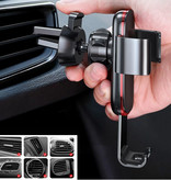 Baseus Universal Phone Holder Car with Air Grille Clip - Gravity Dashboard Smartphone Holder Gray