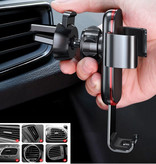 Baseus Universele Telefoonhouder Auto met Luchtrooster Clip - Zwaartekracht Dashboard Smartphone Holder Grijs