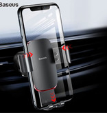 Baseus Universal Phone Holder Car with Air Grille Clip - Gravity Dashboard Smartphone Holder Silver