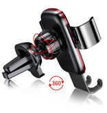 Baseus Universal Phone Holder Car with Air Vent Clip - Gravity Dashboard Smartphone Holder Red