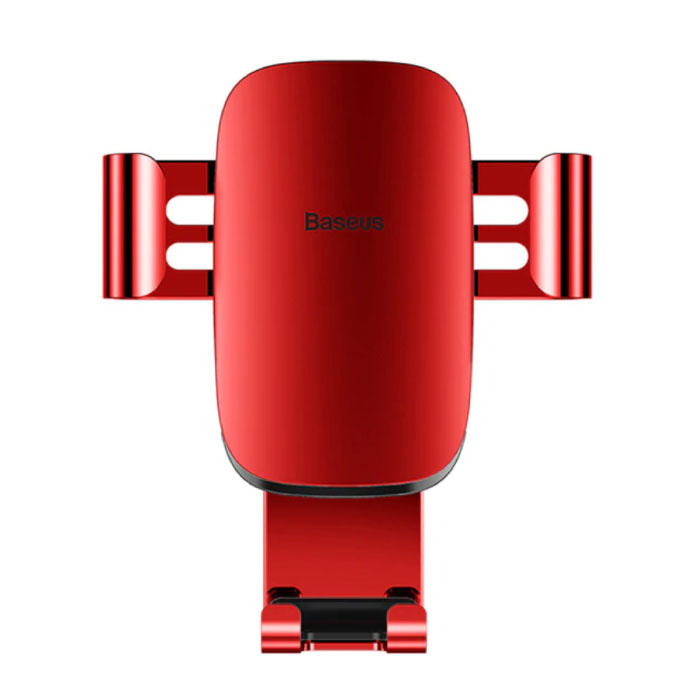 Supporto universale per telefono da auto con clip per presa d'aria - Supporto per smartphone da cruscotto Gravity rosso