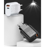 USLION 2-portowa ładowarka USB - 36W PD Szybkie ładowanie / szybkie ładowanie 3.0 - Ładowarka ścienna Ładowarka ścienna Ładowarka sieciowa AC Adapter biały