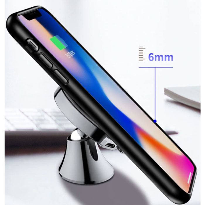 X-oduom Qi Draadloze Autolader 10W - Dashboard Standaard Oplader Universeel Wireless Car Stand Opladen Pad Zwart