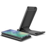 FDGAO Qi Wireless Charger Desk Standard 15W - Typ C Uniwersalny uchwyt na telefon Bezprzewodowa podkładka do ładowania Czarna