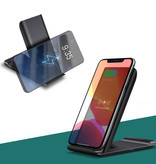 FDGAO Qi Wireless Charger Desk Standard 15W - Typ C Uniwersalny uchwyt na telefon Bezprzewodowa podkładka do ładowania Czarna