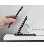 FDGAO Qi Draadloze Oplader Bureau Standaard 15W - Type C Universeel Telefoonhouder Wireless Charging Pad Zwart