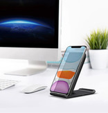 FDGAO Qi Wireless Charger Desk Standard 15W - Tipo C Soporte universal para teléfono Almohadilla de carga inalámbrica Negro