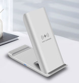 FDGAO Qi Wireless Charger Desk Standard 15W - Tipo C Soporte universal para teléfono Base de carga inalámbrica Blanco