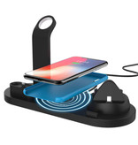 FDGAO 4 in 1 Oplaadstation voor Apple iPhone / iWatch / AirPods -  Charging Dock 10W Wireless Pad Zwart