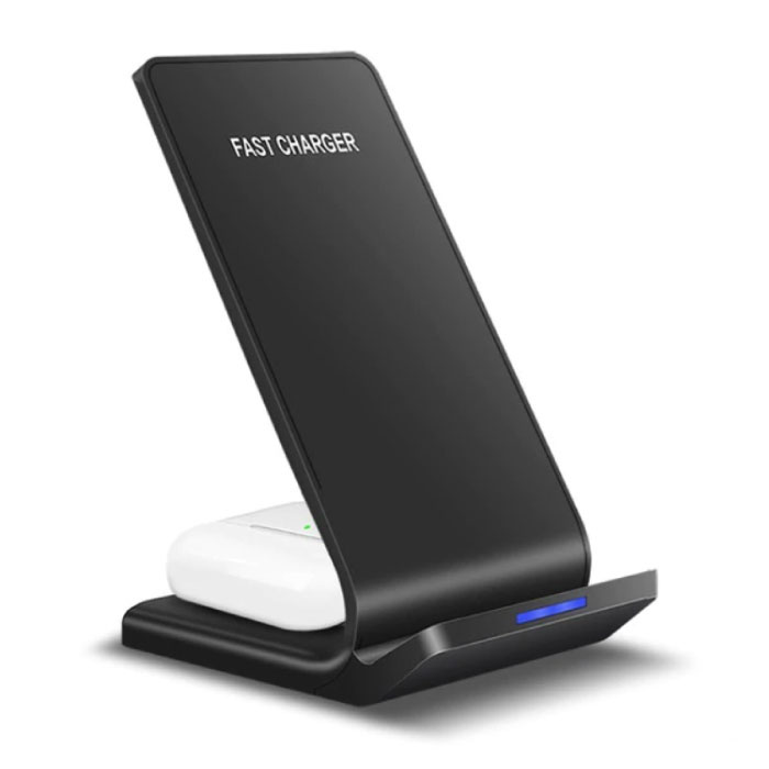 Qi Desk Stand / Wireless Charger 15W - Type C Universal Phone Holder Wireless Charging Desk Standard Pad Black