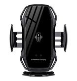 FLOVEME 10W Wireless Qi Car Charger - Airvent Clip Charger Universal Wireless Car Charging Pad Black