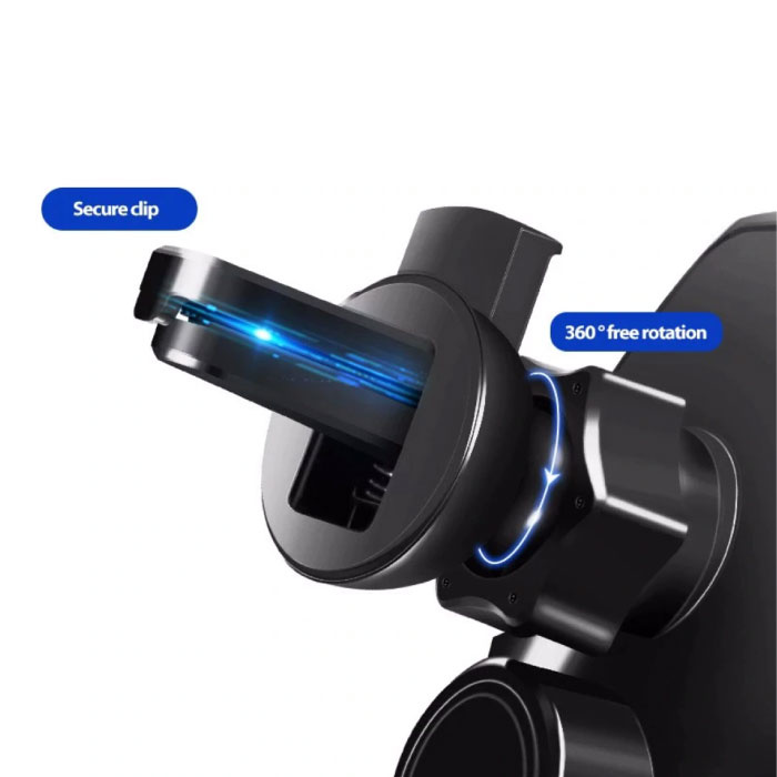 FLOVEME 10W Wireless Qi Car Charger - Airvent Clip Charger Universal Wireless Car Charging Pad Black