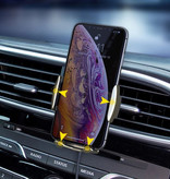 FLOVEME 10W Draadloze Qi Autolader - Airvent Clip Oplader Universeel Wireless Car Charging Pad Zwart