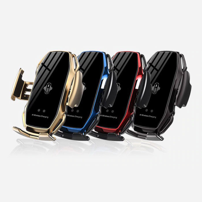 FLOVEME 10W Wireless Qi Car Charger - Airvent Clip Charger Universal Wireless Car Charging Pad Black