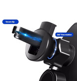 FLOVEME Cargador de coche Qi inalámbrico de 10 W - Cargador de clip Airvent Cargador de coche inalámbrico universal Azul