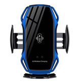 FLOVEME 10W Draadloze Qi Autolader - Airvent Clip Oplader Universeel Wireless Car Charging Pad Blauw