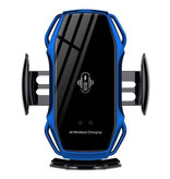 FLOVEME Cargador de coche Qi inalámbrico de 10 W - Cargador de clip Airvent Cargador de coche inalámbrico universal Azul