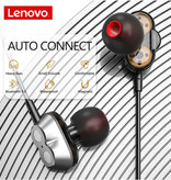 Lenovo Écouteurs sans fil HE08 - Écouteurs TWS à contrôle tactile intelligent Écouteurs sans fil Bluetooth 5.0 Écouteurs noirs