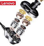 Lenovo Écouteurs sans fil HE08 - Écouteurs TWS à contrôle tactile intelligent Écouteurs sans fil Bluetooth 5.0 Écouteurs noirs