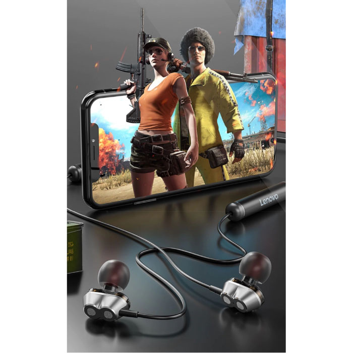Lenovo Écouteurs sans fil HE08 - Écouteurs TWS à contrôle tactile intelligent Écouteurs sans fil Bluetooth 5.0