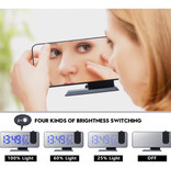 Urijk Multifunctional Digital LED Clock - Alarm Clock Mirror Alarm Snooze Brightness Adjustment White