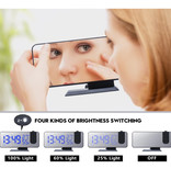 Urijk Multifunctionele Digitale LED Klok - Wekker Spiegel Alarm Snooze Helderheid Aanpassing Wit