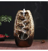 Minideal Aromatherapie Sier Wierookbrander Waterval Terugstromen - Backflow Incense Burner Feng Shui Decor Ornament Wit