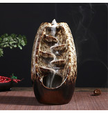 Minideal Quemador de incienso ornamental de aromaterapia cascada de reflujo - quemador de incienso de reflujo Feng Shui decoración ornamento blanco