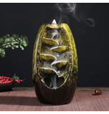 Minideal Quemador de incienso ornamental de aromaterapia cascada de reflujo - quemador de incienso de reflujo Feng Shui decoración ornamento verde