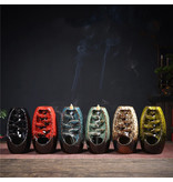 Minideal Aromathérapie brûleur d'encens ornemental cascade reflux - brûleur d'encens à reflux Feng Shui décor ornement marron