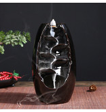 Minideal Bruciatore di incenso ornamentale per aromaterapia Riflusso a cascata - Bruciatore di incenso a riflusso Feng Shui Decor Ornament Black