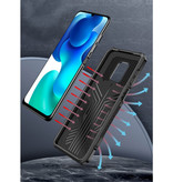 Funda Etui Xiaomi Redmi Note 9 - Magnetyczne, odporne na wstrząsy etui pokrowiec Cas TPU szary + podpórka