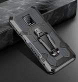 Funda Xiaomi Mi 10T Pro Hoesje  - Magnetisch Shockproof Case Cover Cas TPU Grijs + Kickstand