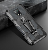 Funda Xiaomi Poco X3 NFC Hoesje  - Magnetisch Shockproof Case Cover Cas TPU Grijs + Kickstand