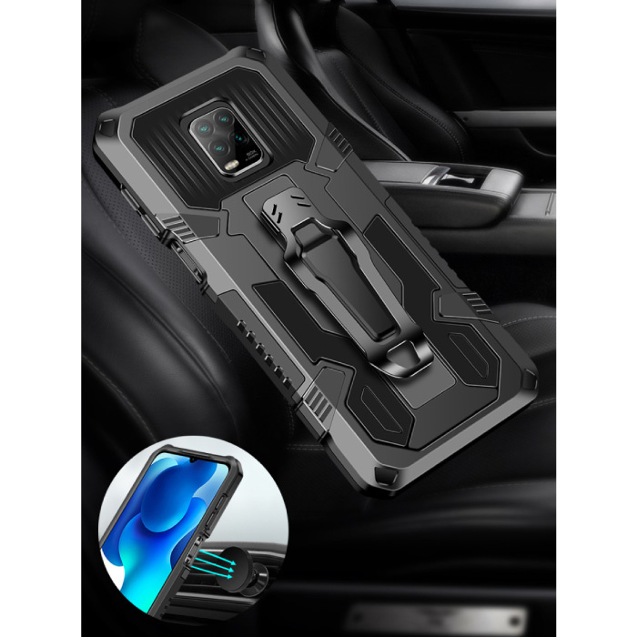 Funda Coque Xiaomi Redmi Note 8 Pro - Coque Antichoc Magnétique Cas TPU Vert + Béquille